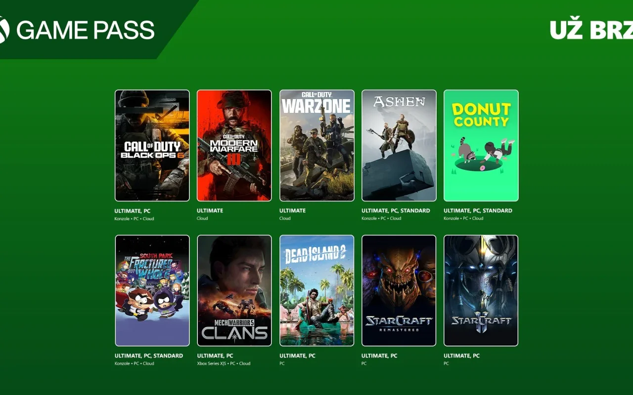 Oznámeny novinky při předplatné Game Pass - MechWarrior 5: Clans, Call of Duty: Black Ops 6 nebo Dead Island 2