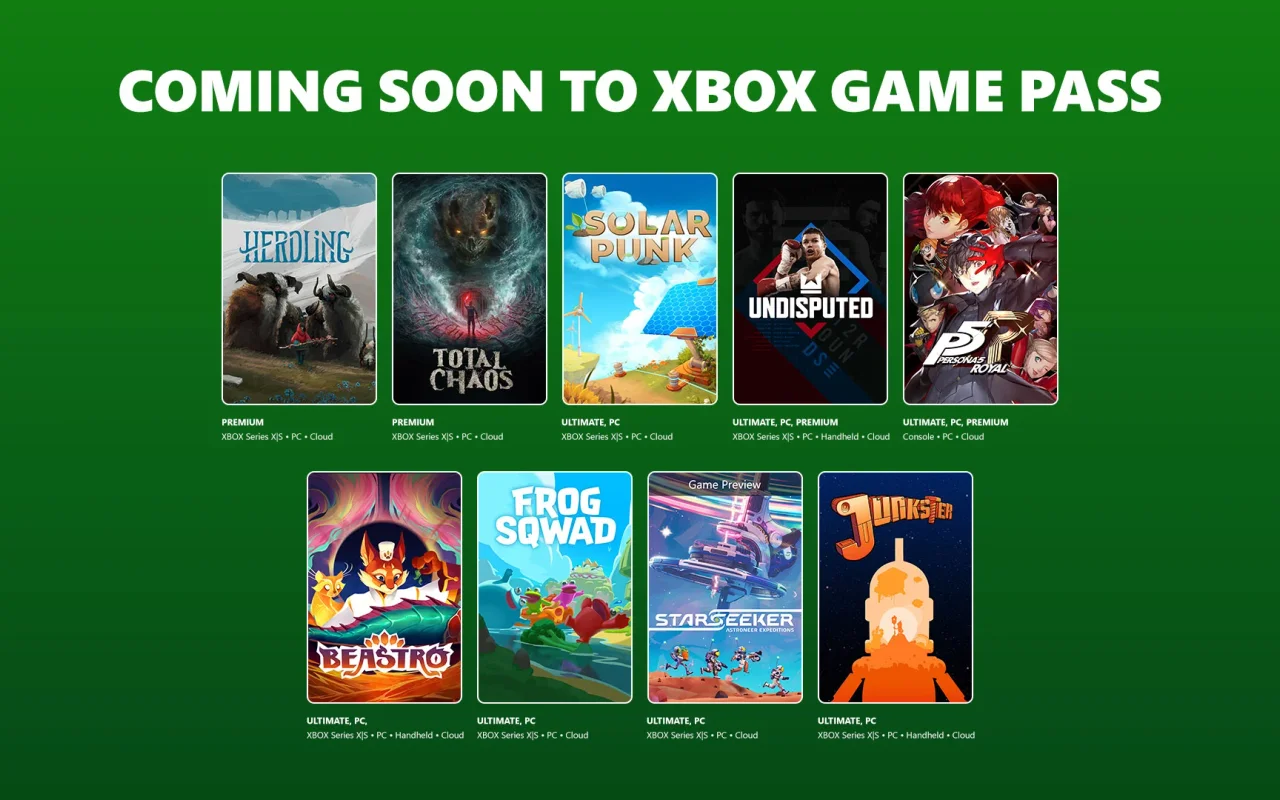 Do předplatného Xbox Game Pass se v první polovině června dostane Persona 5 Royal nebo Junkster