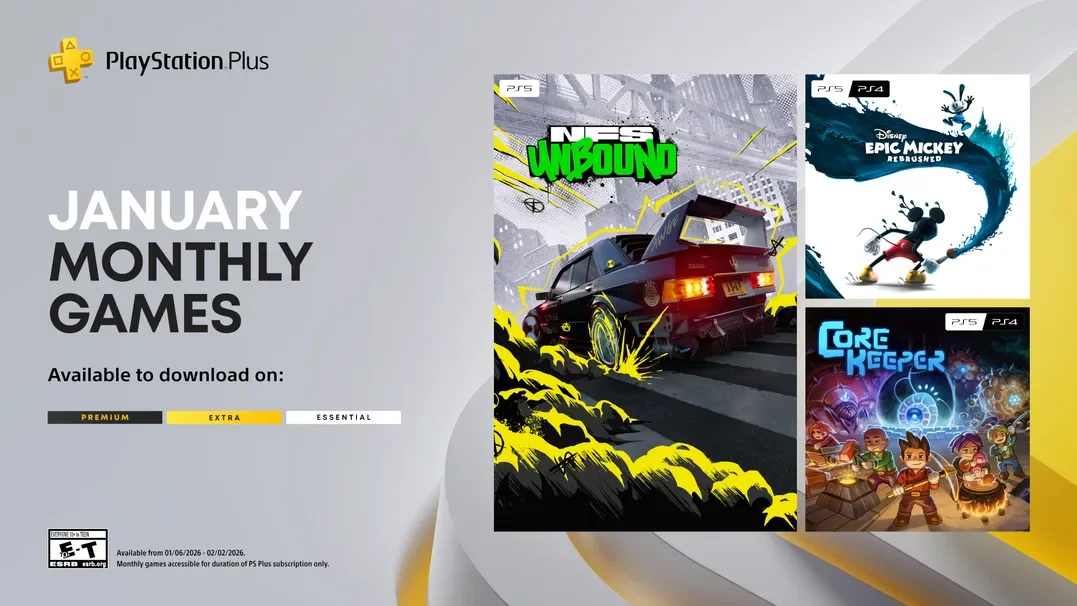 Lednová nabídka PlayStation Plus Essential přinese Need For Speed Unbound nebo Disney Epic Mickey: Rebrushed