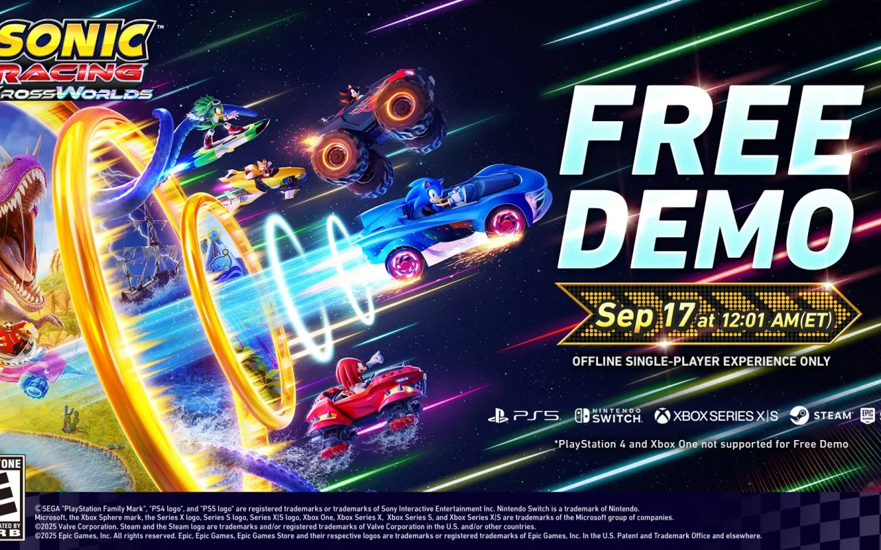 Sonic Racing: CrossWorlds dostane 17. září singleplayerovou demoverzi
