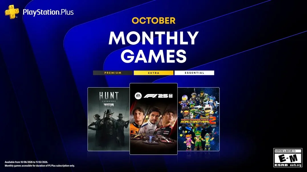 V říjnové nabídce PlayStation Plus Essential je F1 25 nebo Hunt: Showdown 1896