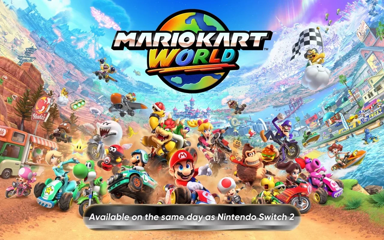 Oznámena závodní arkáda Mario Kart World pro Nintendo Switch 2