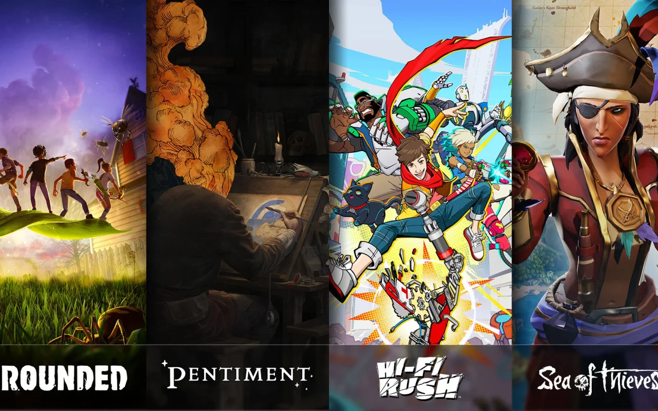 Microsoft potvrdil hry Pentiment, Hi-Fi RUSH, Grounded a Sea of Thieves pro konzole PlayStation 