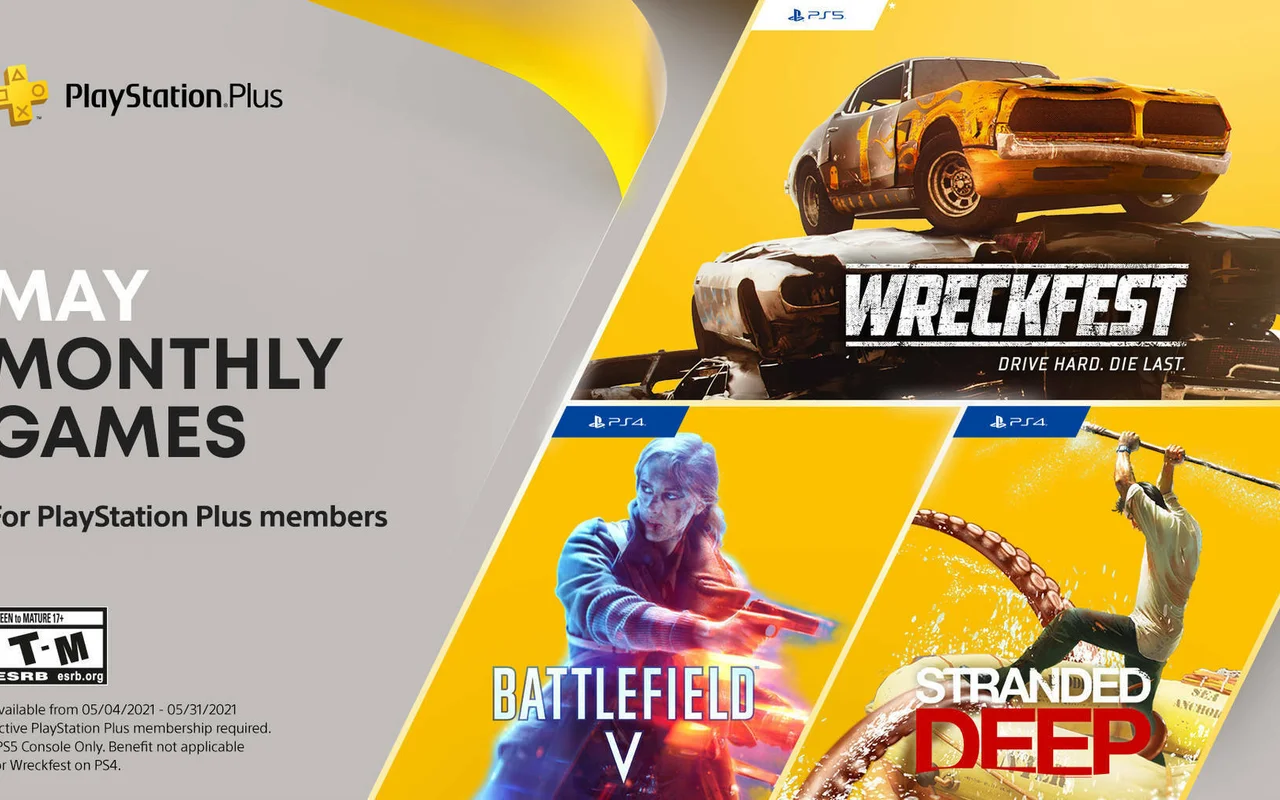 V květnové nabídce PlayStation Plus je Wreckfest i Battlefield V