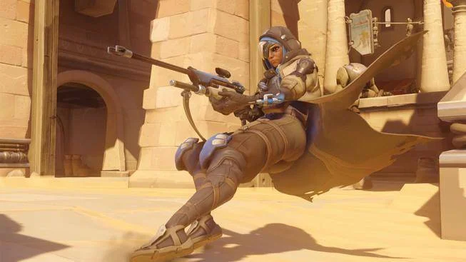 Skiny, emoce nebo spreje nově představené hrdinky Any Amari ze hry Overwatch