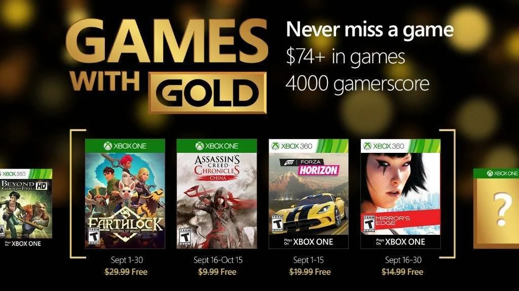 Oznámeny zářijové hry pro Xbox LIVE Gold