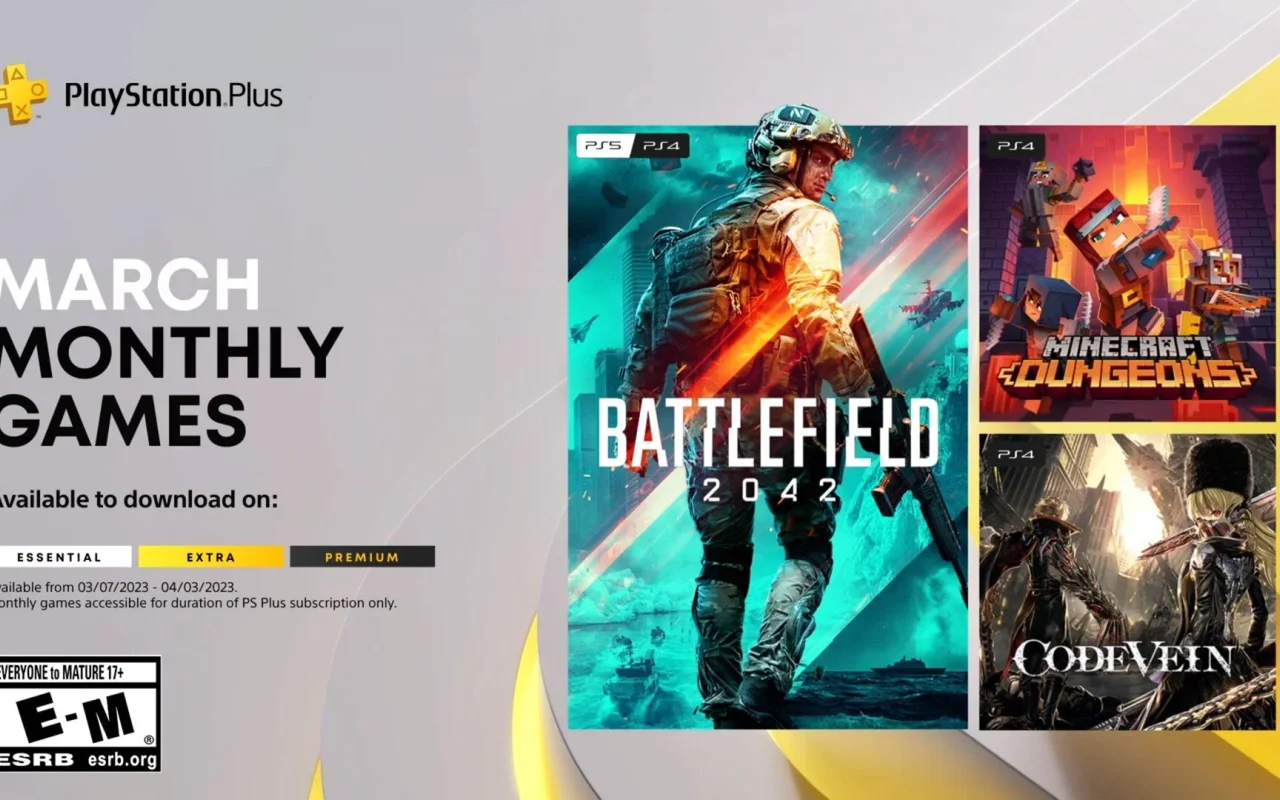 Březnové PS+ Essential nabídne Battlefield 2042 nebo Minecraft Dungeons, dražší verze Ghostwire: Tokyo nebo Uncharted: Legacy of Thieves Collection