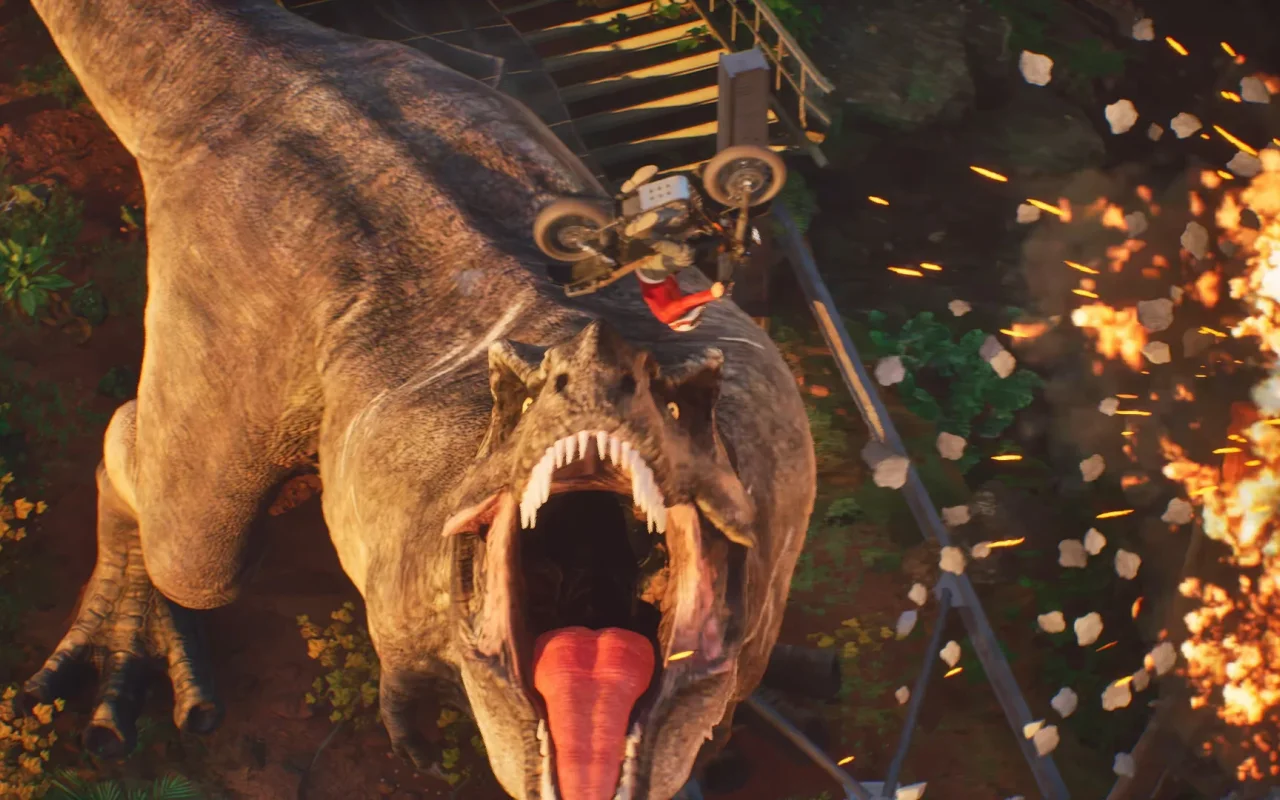 Ve Stuntman: Hollywood bude možné provádět kaskadérské kousky mezi dinosaury