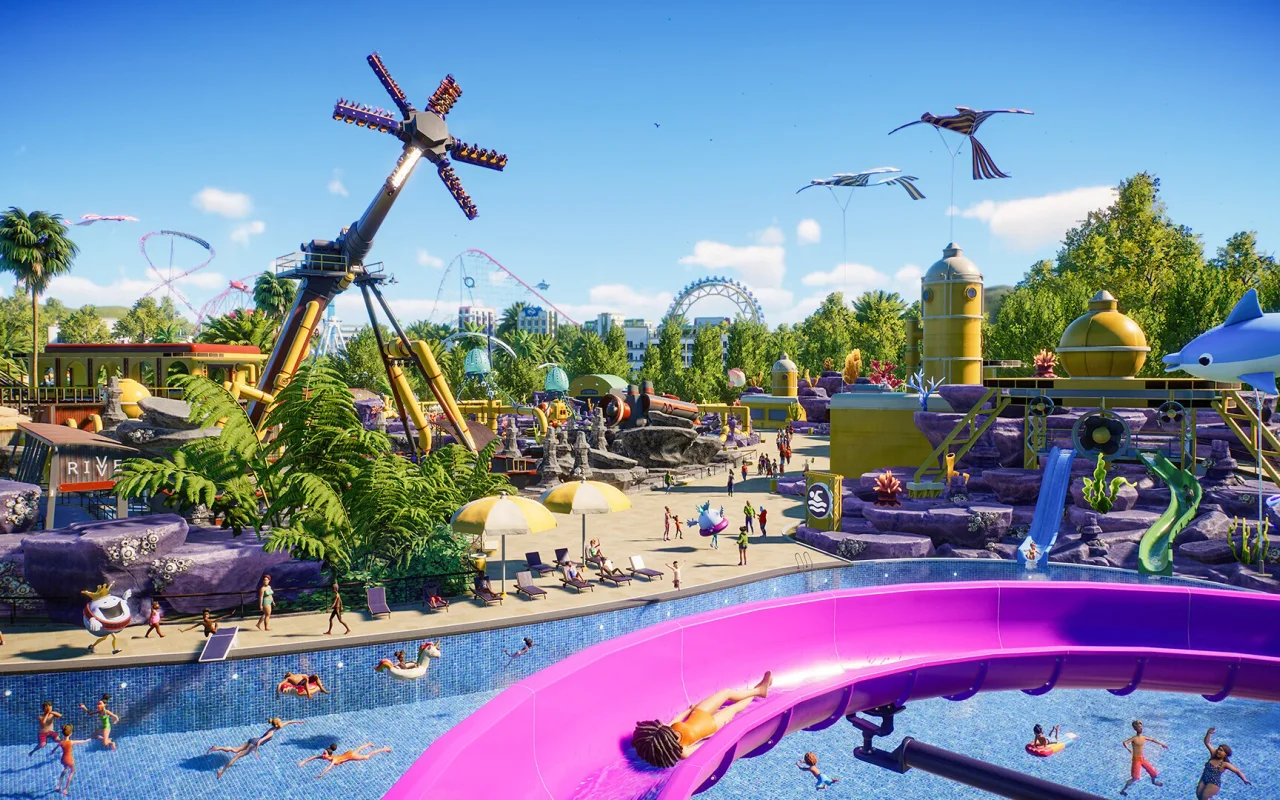 První deníček na Planet Coaster 2 ukazuje horské dráhy i vodní parky 