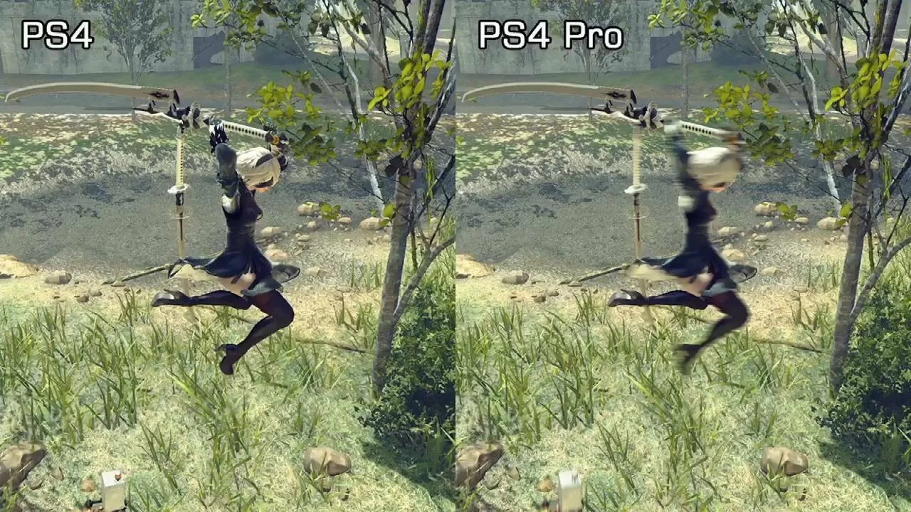 21 minut z akce NieR: Automata + rozdíly mezi PS4 a PS4 Pro verzí