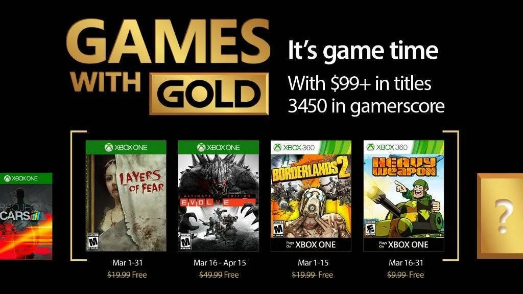 Oznámeny březnové hry pro Xbox LIVE Gold
