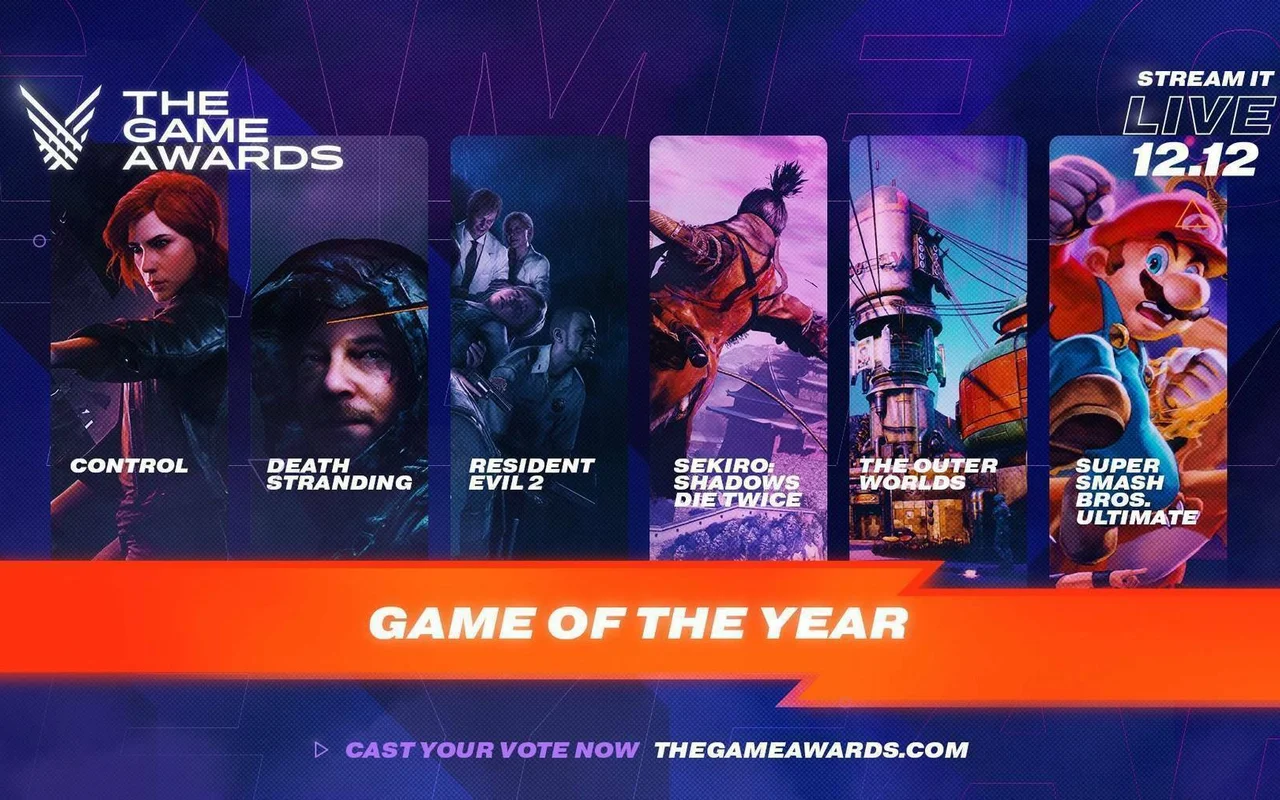 Sledujte udílení cen The Game Awards 2019