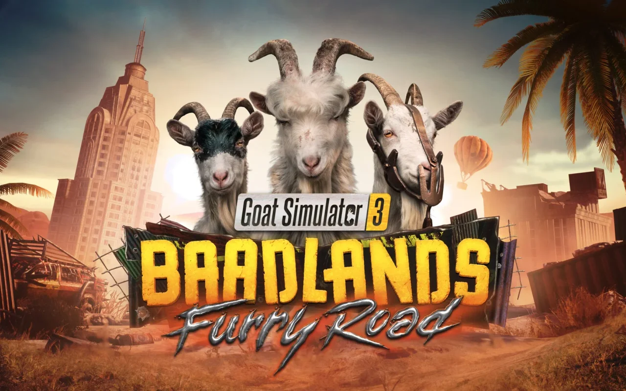 Hra Goat Simulator 3 dostane v listopadu post-apokalyptické rozšíření Baadlands: Furry Road 