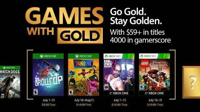 Oznámeny hry pro červencový Xbox LIVE Gold