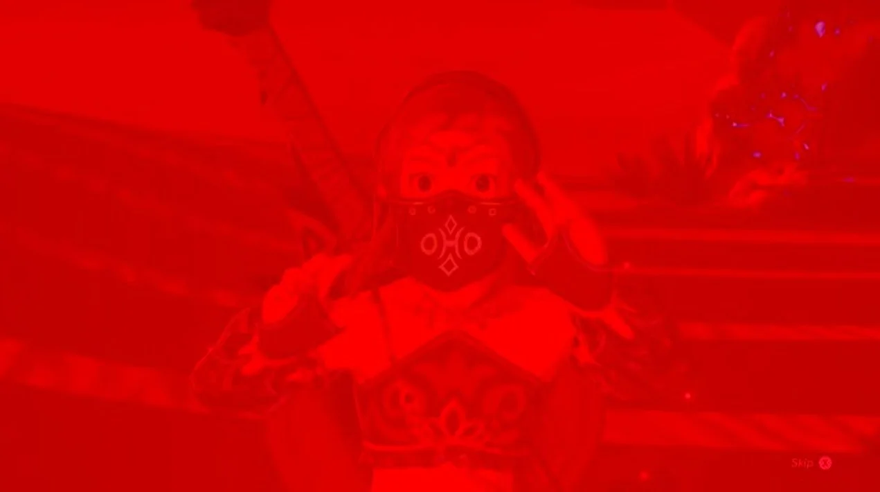 Při hraní hry The Legend of Zelda: Breath of the Wild skrze Virtual Boy budete mít neustále Krvavý Měsíc 