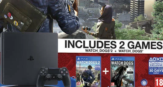 Sony oznámila bundly konzole PlayStation 4 Slim s hrami Watch_Dogs 2 a Call of Duty