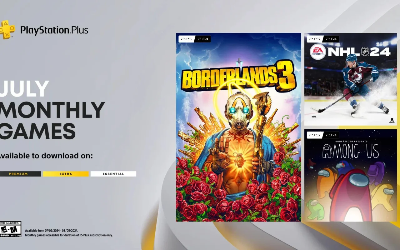 Předplatné PlayStation Plus Essential nabídne v červenci hry Among Us, Borderlands 3 a NHL 24