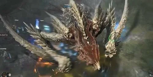 Souboj s bossem na videu z akce Diablo IV