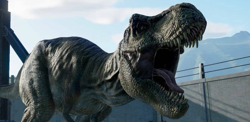 Pohled na dinosaury z Jurassic World Evolution