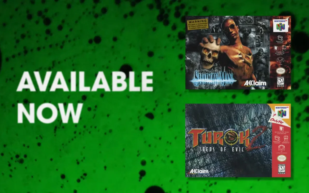 Do online předplatného Nintenda se dostaly hry Shadow Man a Turok 2: Seeds of Evil