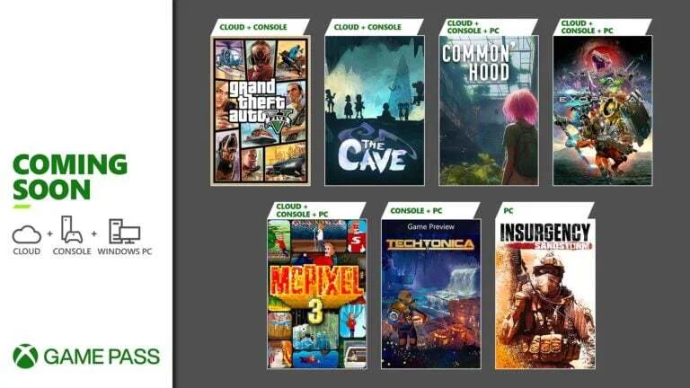 Xbox Game Pass tento měsíc obohatí Grant Theft Auto V a Exoprimal