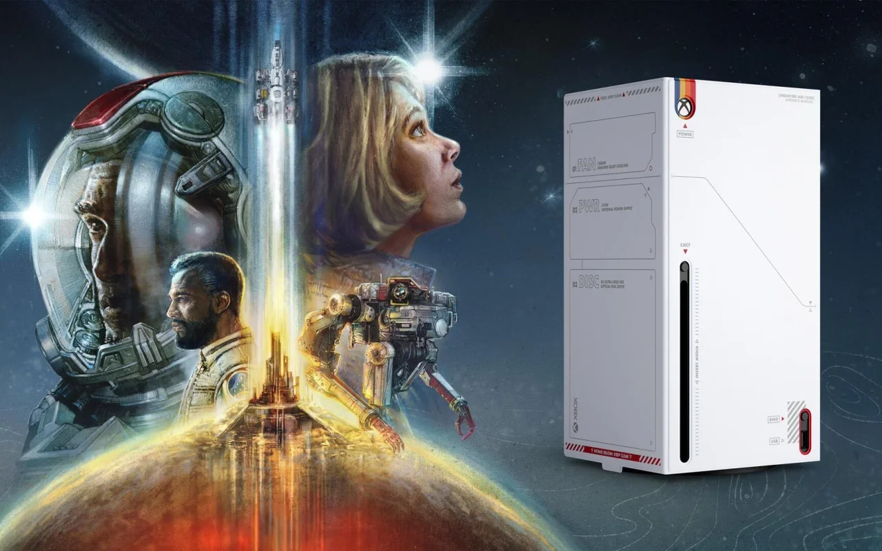 Microsoft začne vydávat speciální potahy pro konzoli Xbox Series X, začne s potahem inspirovaným hrou Starfield