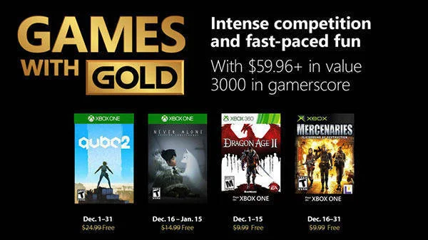 Oznámeny prosincové hry v členství Xbox LIVE GOLD