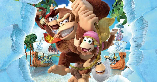 Záběry z Funky režimu hry Donkey Kong Country: Tropical Freeze