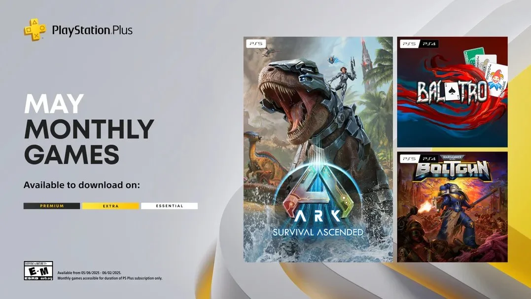 Květnové PlayStation Plus přinese hry Ark: Survival Ascended nebo Balatro