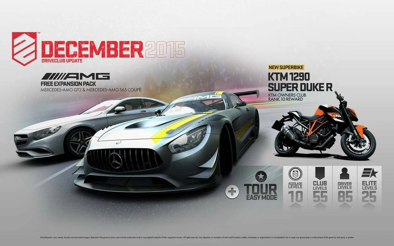 Driveclub dostal nový update, přináší nová auta, motorku, novou obtížnost a další novinky