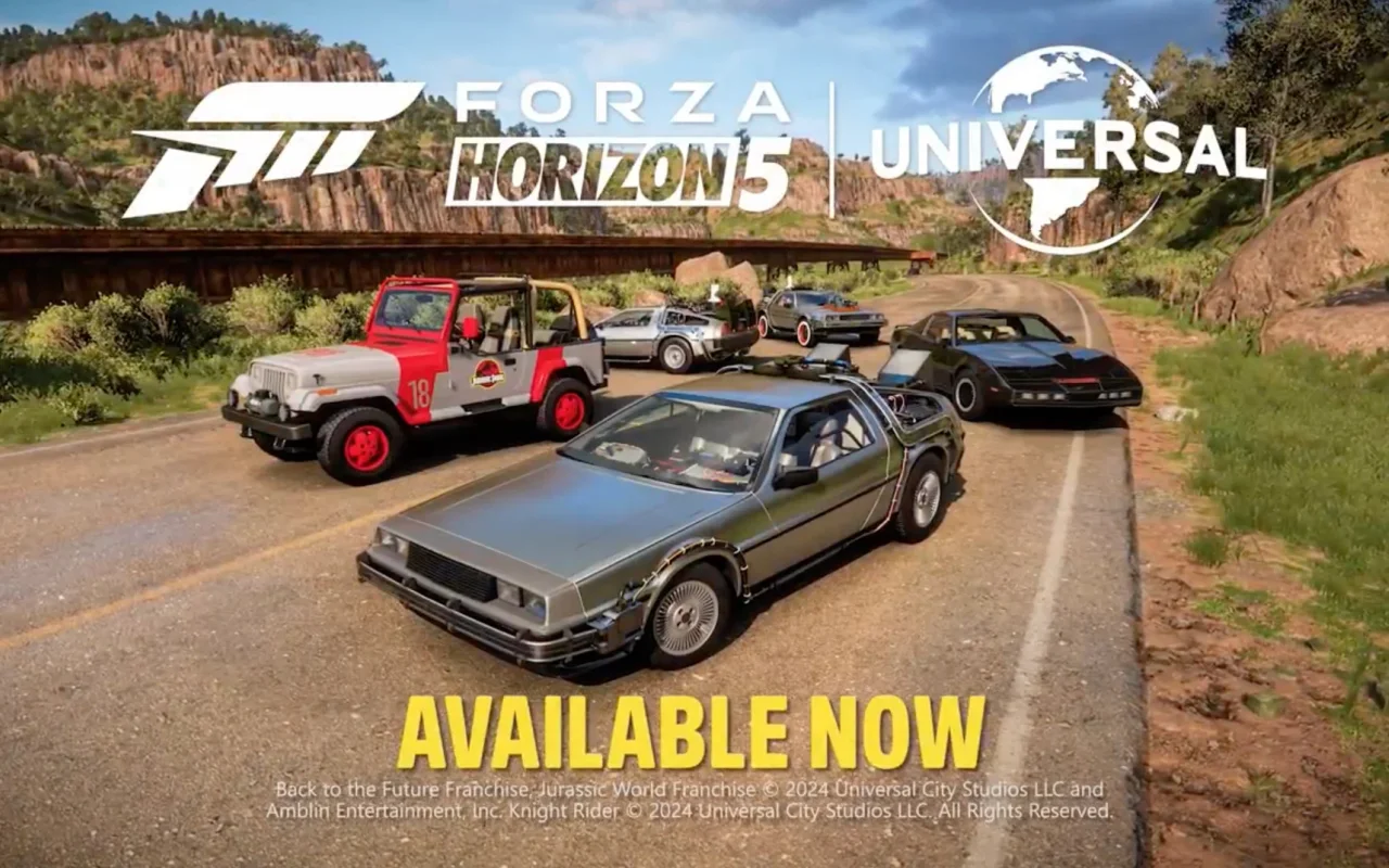 Forza Horizon 5 dostává balíčeks ikonickými filmovými auty