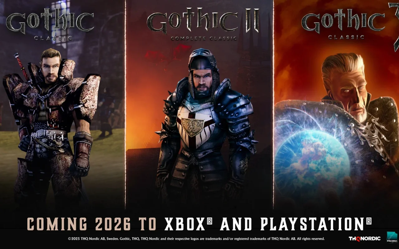 Původní tři díly série Gothic míří na konzole PlayStation a Xbox