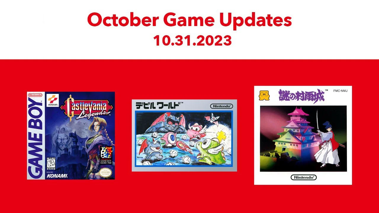 Do online předplatného konzole Nintendo Switch míří další tři klasické hry - Castlevania Legends, DEVIL WORLD a The Mysterious Murasame Castle