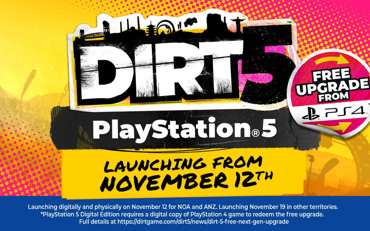 DIRT 5 potvrzen na launch konzole PlayStation 5