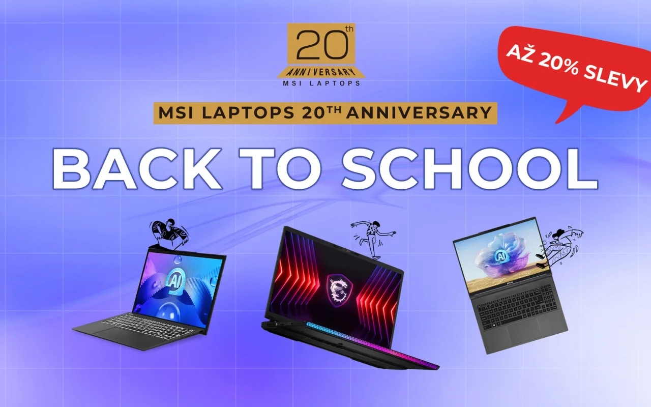 Zpátky do školy s MSI a novou řadou notebooků k oslavě 20 let