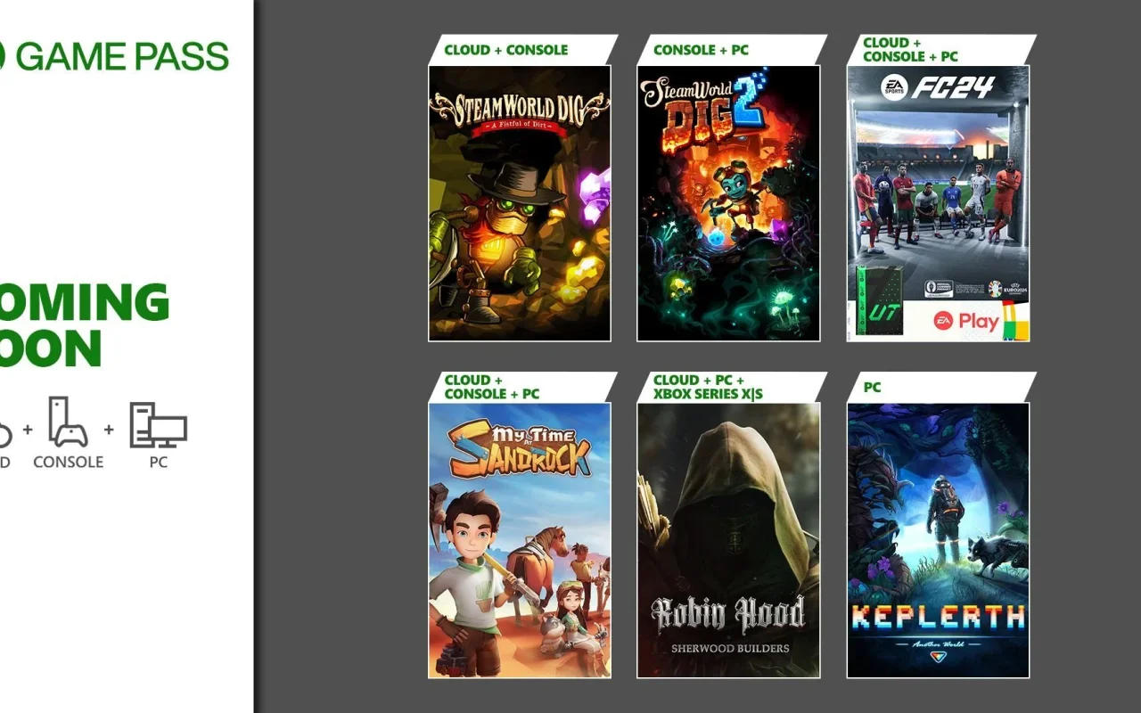 Oznámeny novinky pro Game Pass: EA Sports FC 24, My Time at Sandrock, Robin Hood – Sherwood Builders