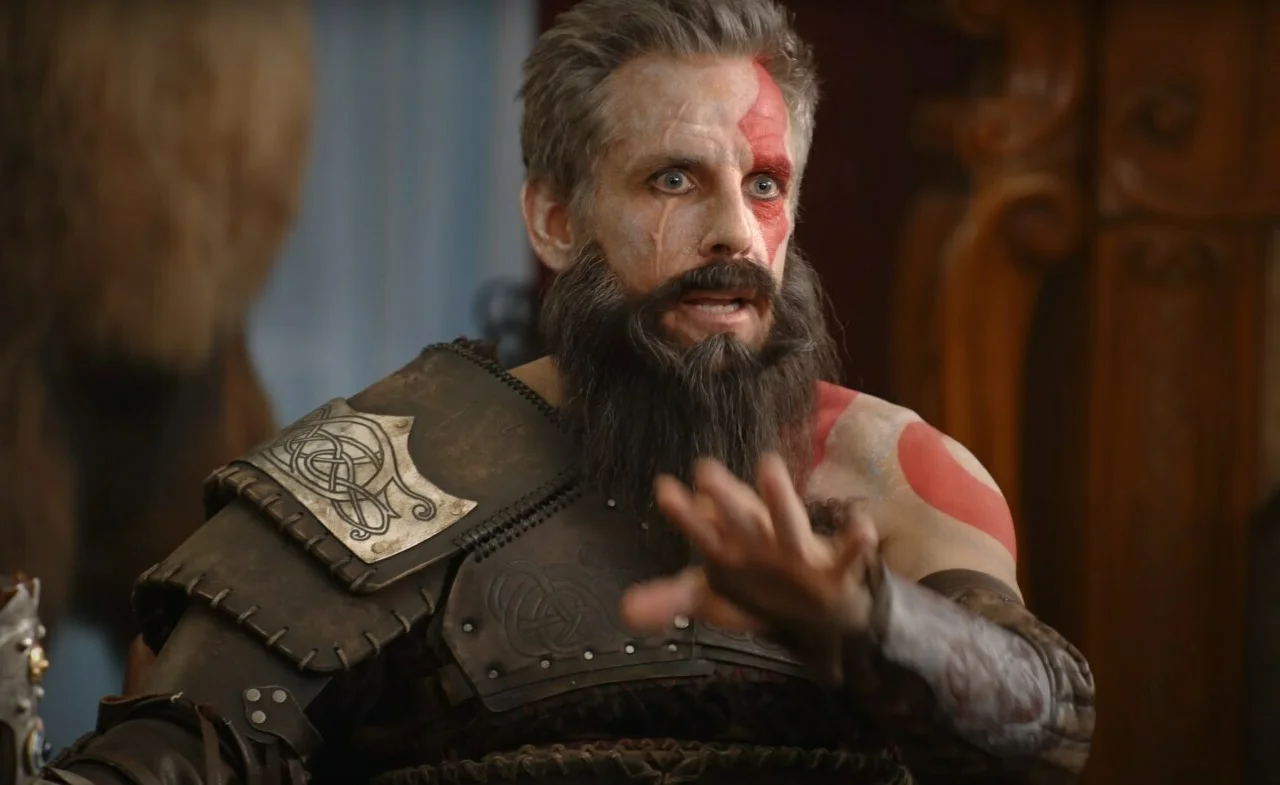 V nové upoutávce na God of War Ragnarök se objevil Ben Stiller, LeBron James a John Travolta