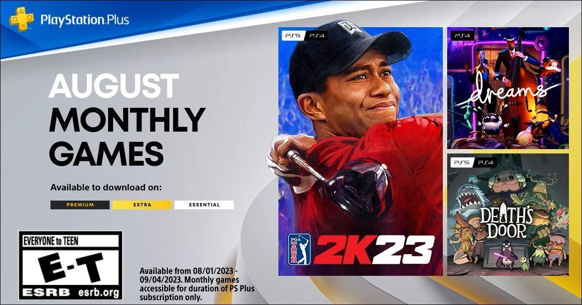 Základní předplatné PlayStation Plus nabídne v srpnu hry Dreams, PGA Tour 2K23 a Death’s Door