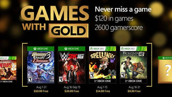 Oznámeny srpnové hry pro Xbox LIVE Gold