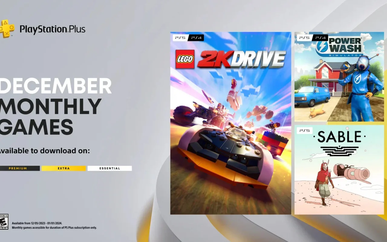 Oznámena prosincová nabídka předplatného PlayStation Plus Essential Games - Lego 2K Drive, Powerwash Simulator a Sable