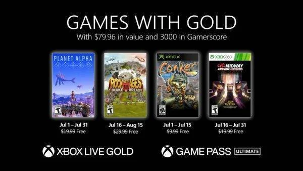 Oznámeny červencové hry pro Xbox Live Gold