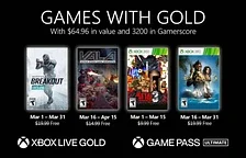 Oznámeny březnové hry pro předplatné Xbox Live Gold