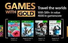 Oznámeny hry pro srpen na Xbox Live Gold