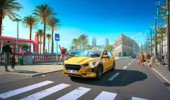 Taxikářem v Barceloně ve hře Taxi Life: A City Driving Simulator