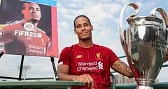 Hazard a Van Dijk na obalu hry FIFA 20