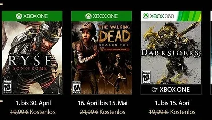 V dubnu by si měli hráči se Zlatým členstvím na Xboxu zahrát Ryse nebo Darksiders - UPDATE