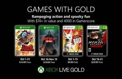 Microsoft oznámil říjnové hry pro Xbox Live Gold