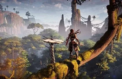 Gameplay video z Horizon: Zero Dawn běžící na PlayStation 4 Pro