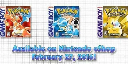 Pokemon Red, Blue, a Yellow vyjde pro 3DS skrze Virtual Console