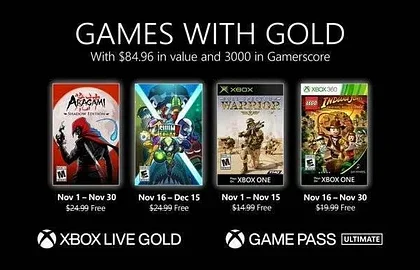 Oznámeny listopadové hry pro Xbox Live GOLD